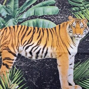 Northcott Jungle‎ Queen Fabric, Tigers, Tropical Leaves, Cotton, 1 Yard